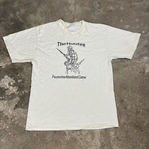 Vintage 90s Royal Avalon T-Shirt Size XL Cream The Hunter Outdoor Graphic